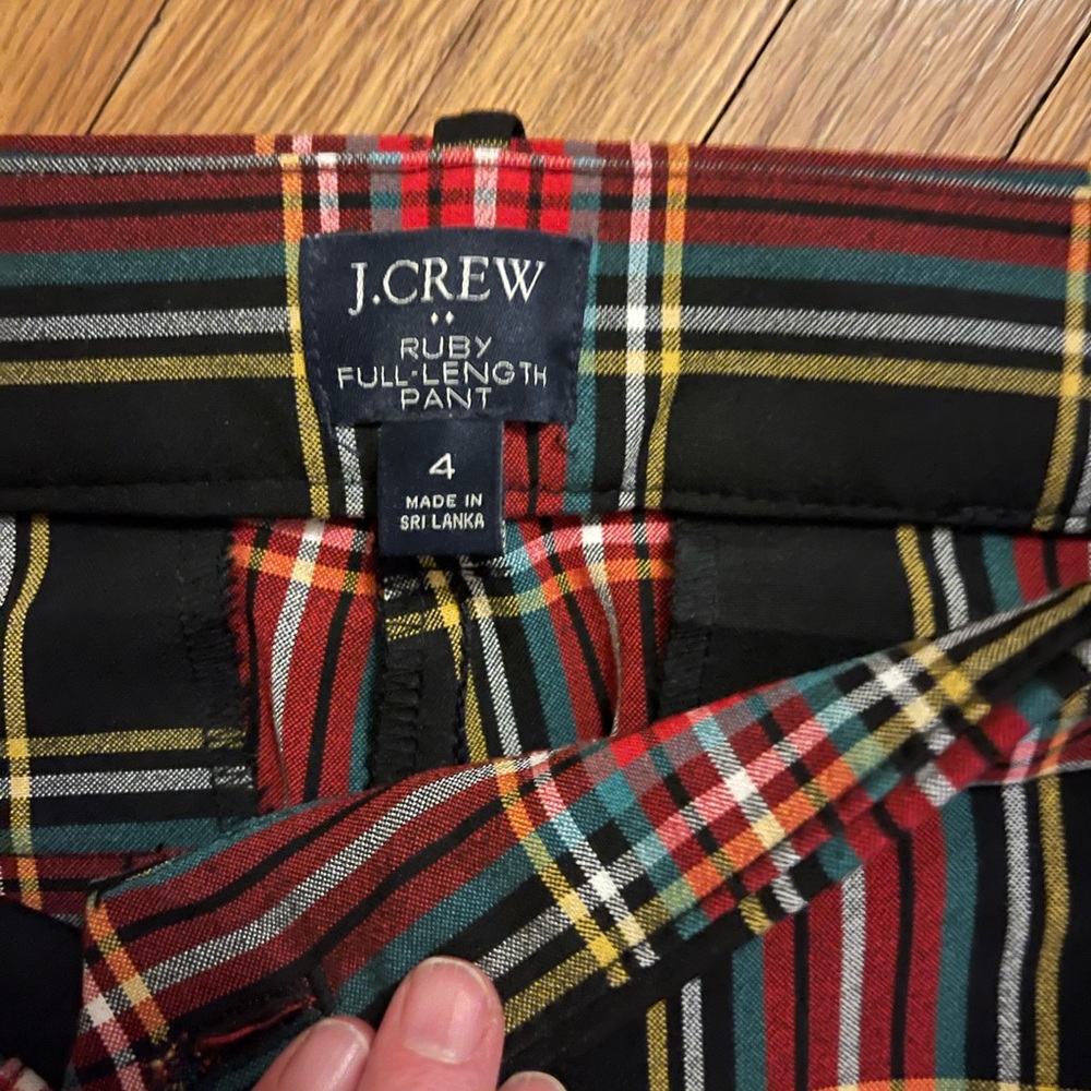 J Crew Ruby Tartan Plaid Pants size 4 - Picture 4 of 10